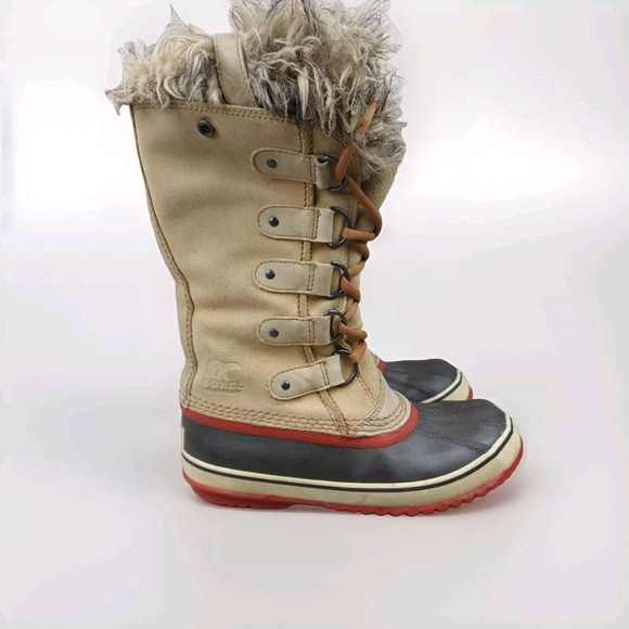 Sorel Shoes - SOREL Joan of Arctic Tan Suede Faux Fur‎ Tall Winter Boots Women's 7, NL1540254